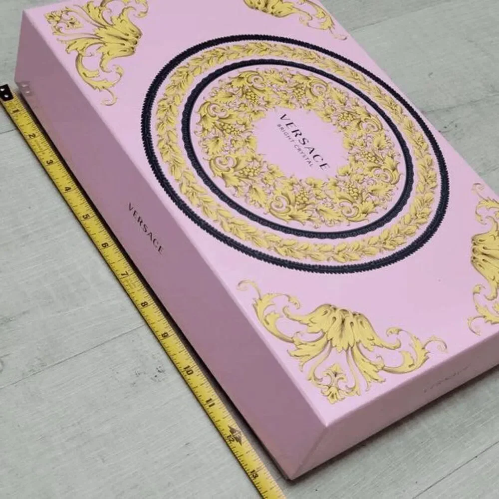VERSACE Bright Crystal EMPTY Authentic Large Pink Gift Box 13,5